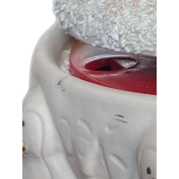 JCPenney Home Collection Musical Porcelain White Snowman Penguins Jingle Bells - Picture 5 of 8